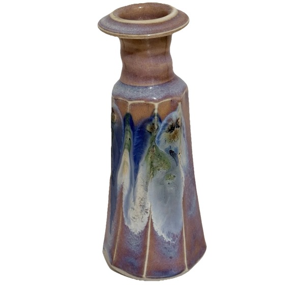 Handmade Other - Phil Mayhew Tennessee Pottery Twisted Vase Melty Glazed